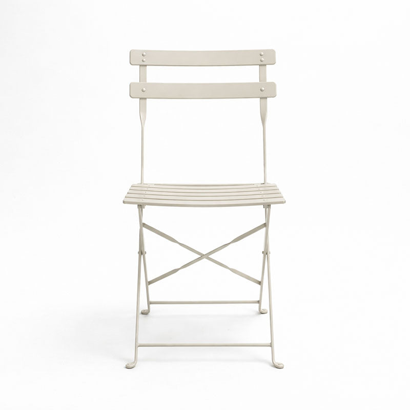 Bistro chair metal folding in champagne 42x46x82cm