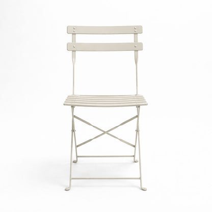 Bistro chair metal folding in champagne 42x46x82cm