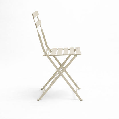 Bistro chair metal folding in champagne 42x46x82cm