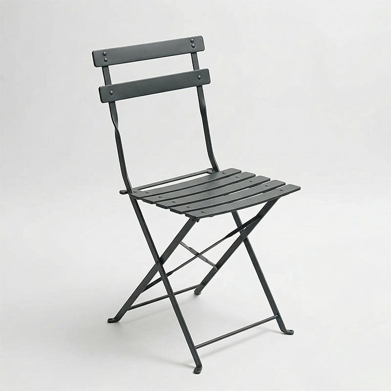 Bistro chair metal folding in anthracite color 42x46x82cm