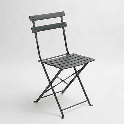 Bistro chair metal folding in anthracite color 42x46x82cm