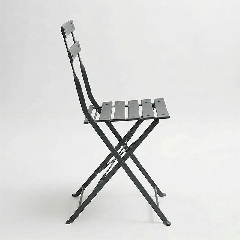 Bistro chair metal folding in anthracite color 42x46x82cm