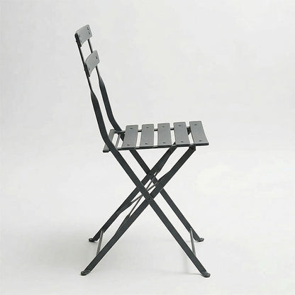 Bistro chair metal folding in anthracite color 42x46x82cm