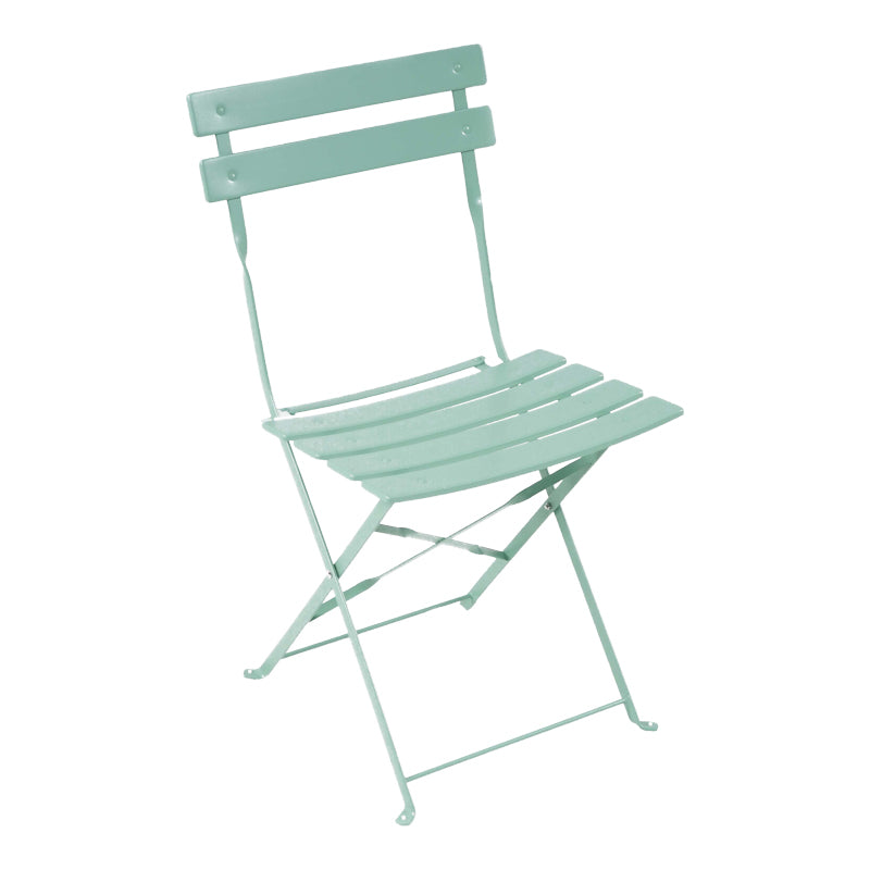 Bistro dining table set of 3 pieces, metal, foldable, mint color, Φ60x71cm