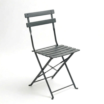 Bistro dining table set of 3 pieces, metal, foldable, anthracite color, Φ60x71cm