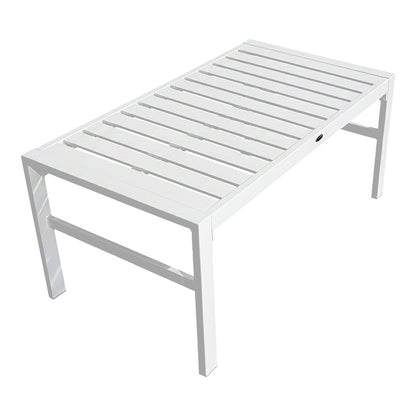 Gardenly lounge set 4pcs aluminum in white with beige cushions