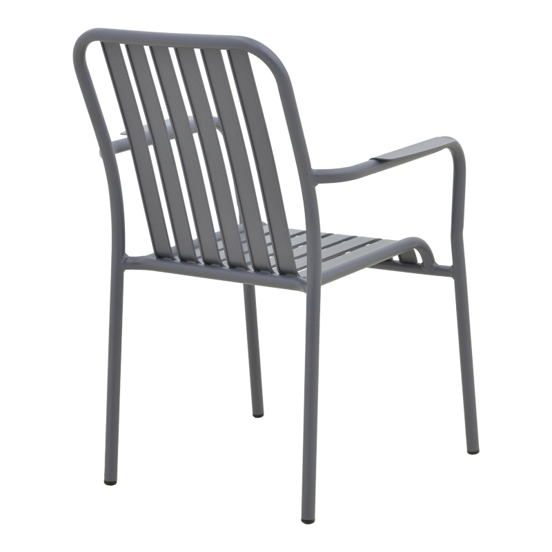 Vista stackable armchair, aluminum in anthracite shade 62x60x84cm
