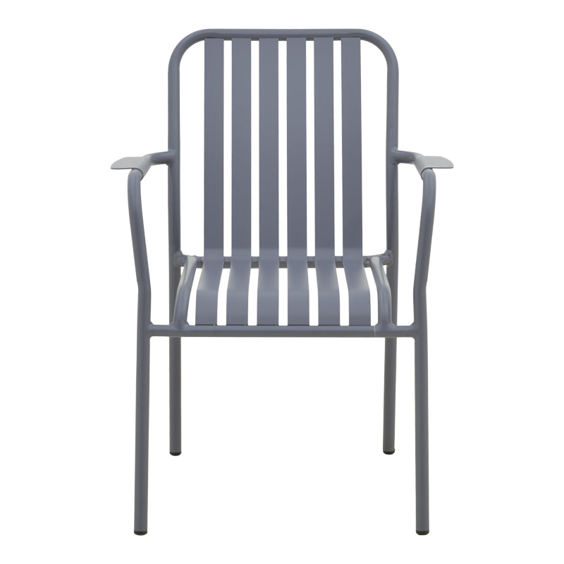Vista stackable armchair, aluminum in anthracite shade 62x60x84cm