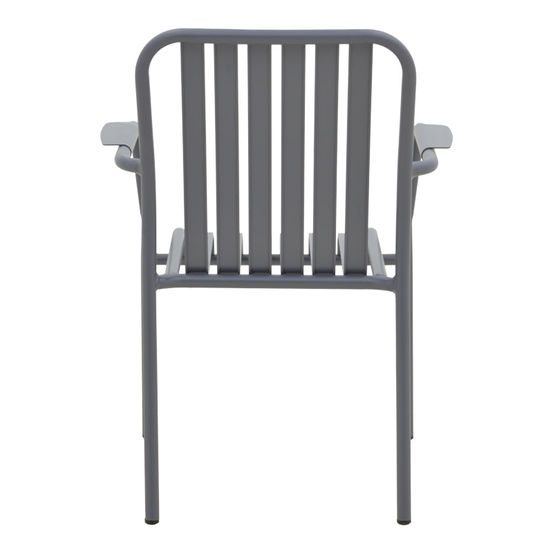 Vista stackable armchair, aluminum in anthracite shade 62x60x84cm