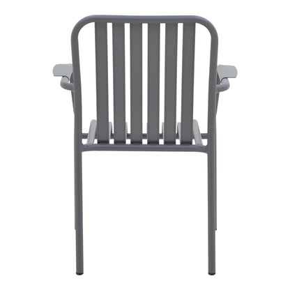 Vista stackable armchair, aluminum in anthracite shade 62x60x84cm