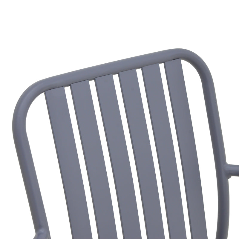 Vista stackable armchair, aluminum in anthracite shade 62x60x84cm