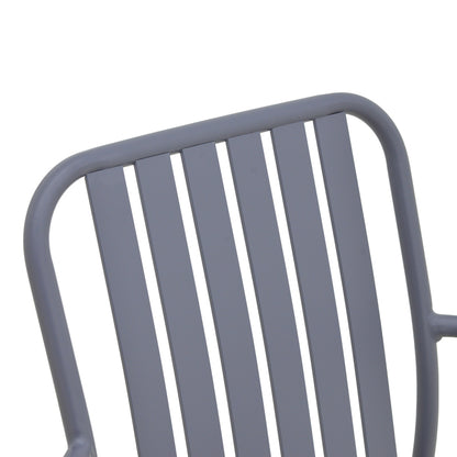 Vista stackable armchair, aluminum in anthracite shade 62x60x84cm