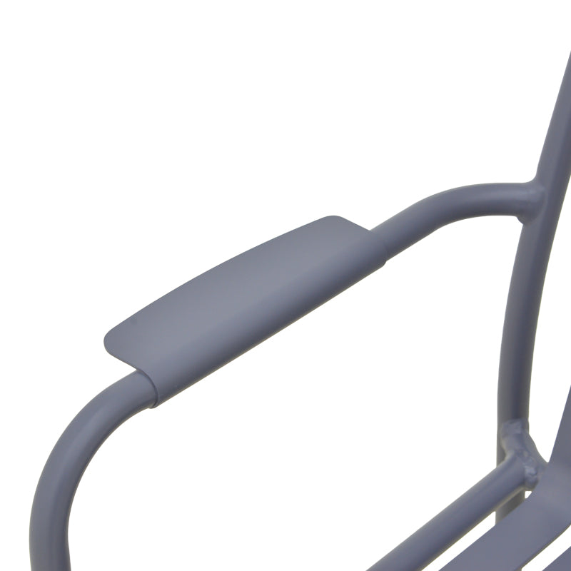 Vista stackable armchair, aluminum in anthracite shade 62x60x84cm