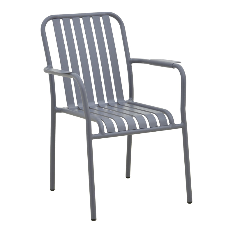 Vista stackable armchair, aluminum in anthracite shade 62x60x84cm