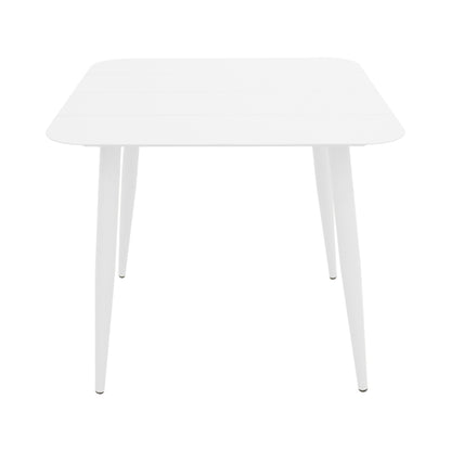 Vista aluminum table in white shade 80x80x72cm