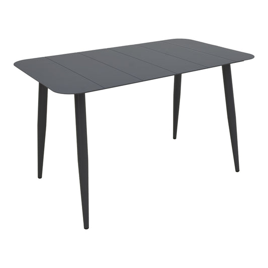 Vista aluminum table in black shade 150x80x72cm