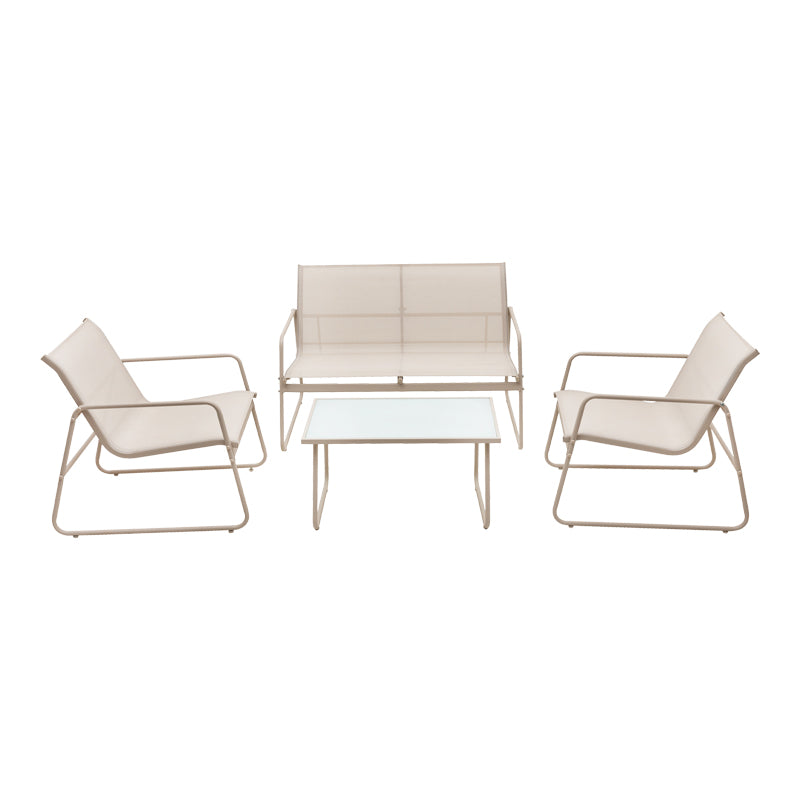 Outdoor living set Veranda textilene-metal in cappuccino color