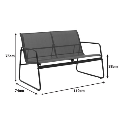 Outdoor living set Veranda textilene-metal in cappuccino color