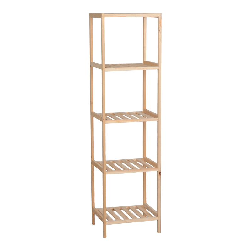 Floor shelf Zendia fir wood in natural color 35x30x130cm