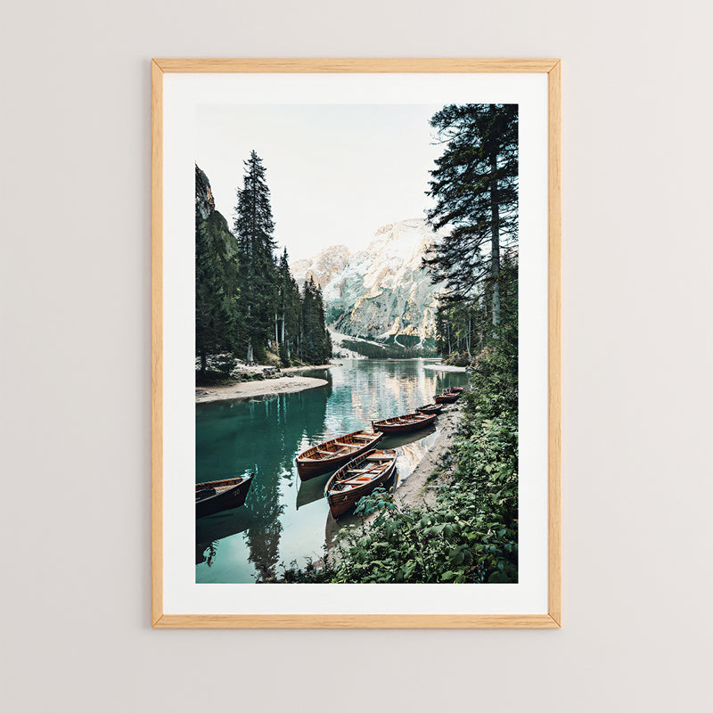 Wall art in frame Lake with digital print 33x1.5x48cm