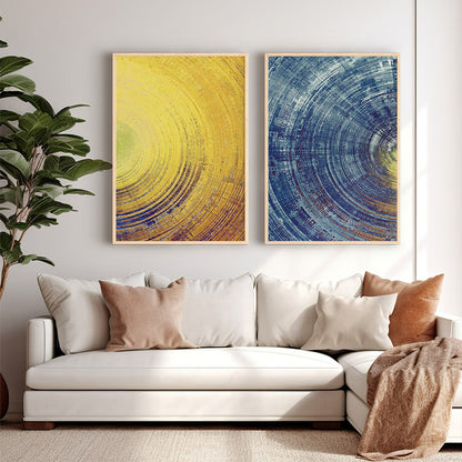 Wall art in frame Yeloblu pakoworld diptyque with digital print 33x1.5x48cm