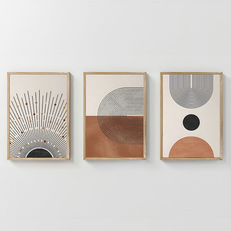 Wall art in frame Jemba triptyque with digital print 33x1.5x48cm