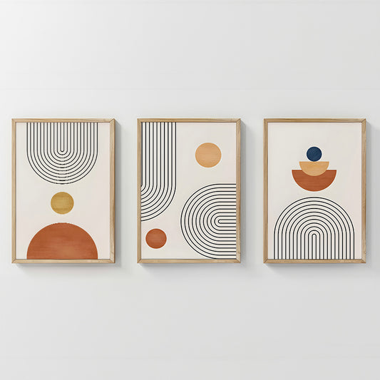 Wall art in frame Lenda triptyque with digital print 33x1.5x48cm