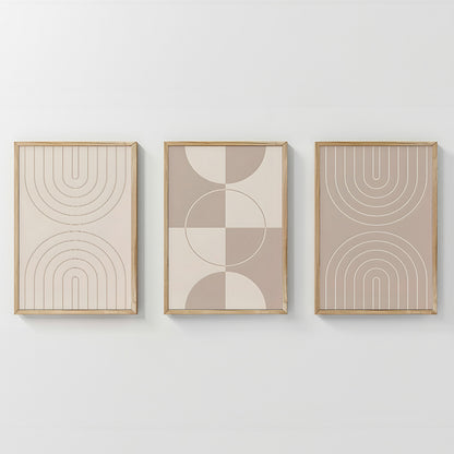 Wall art in frame Zenzia triptyque with digital print 33x1.5x48cm