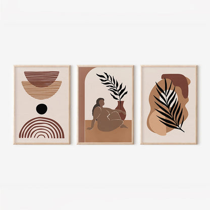 Wall art in frame Fanzia triptyque with digital print 33x1.5x48cm
