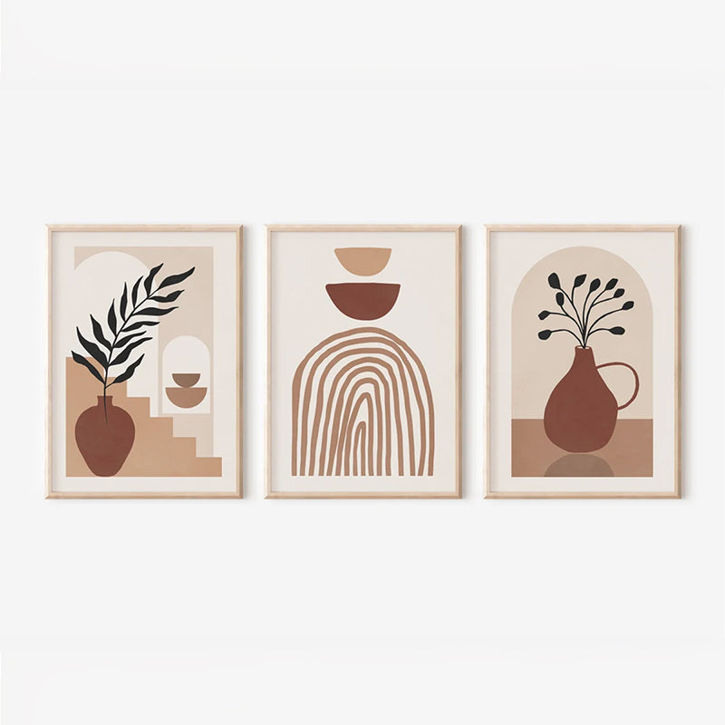 Wall art in frame Rendala triptyque with digital print 33x1.5x48cm
