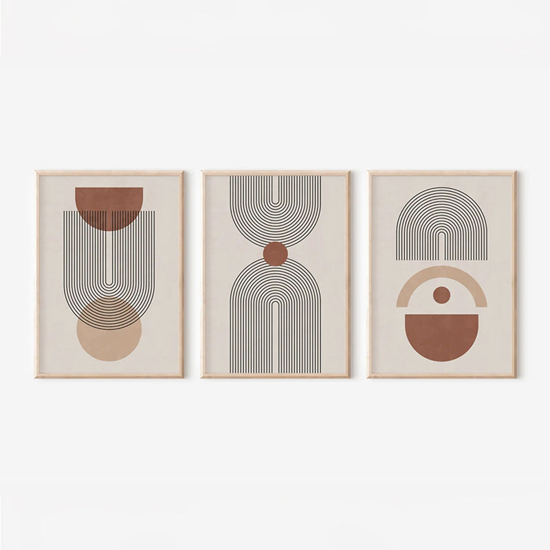 Wall art in frame Frenja triptyque with digital print 33x1.5x48cm