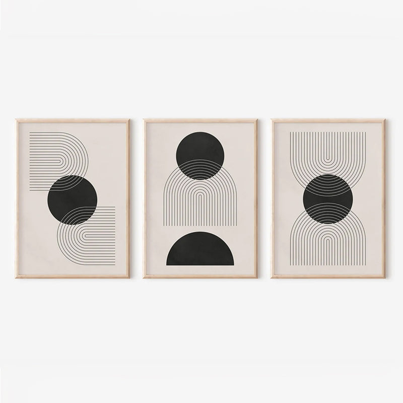 Wall art in frame Blomel triptyque with digital print 33x1.5x48cm