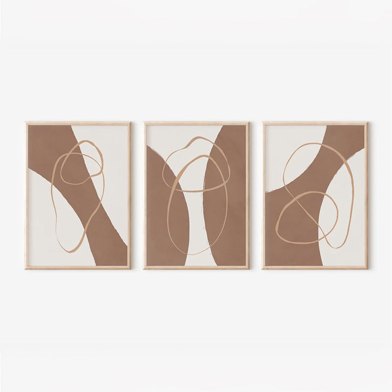 Wall art in frame Orenis  triptyque with digital print 33x1.5x48cm