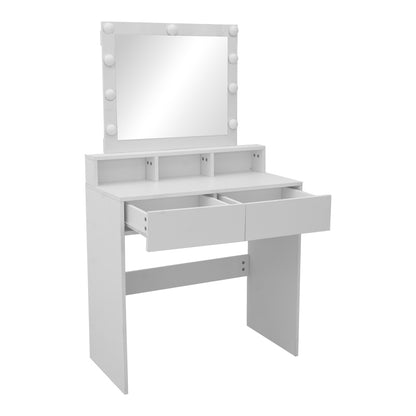Dressing table Virna with led white 80x40x145cm