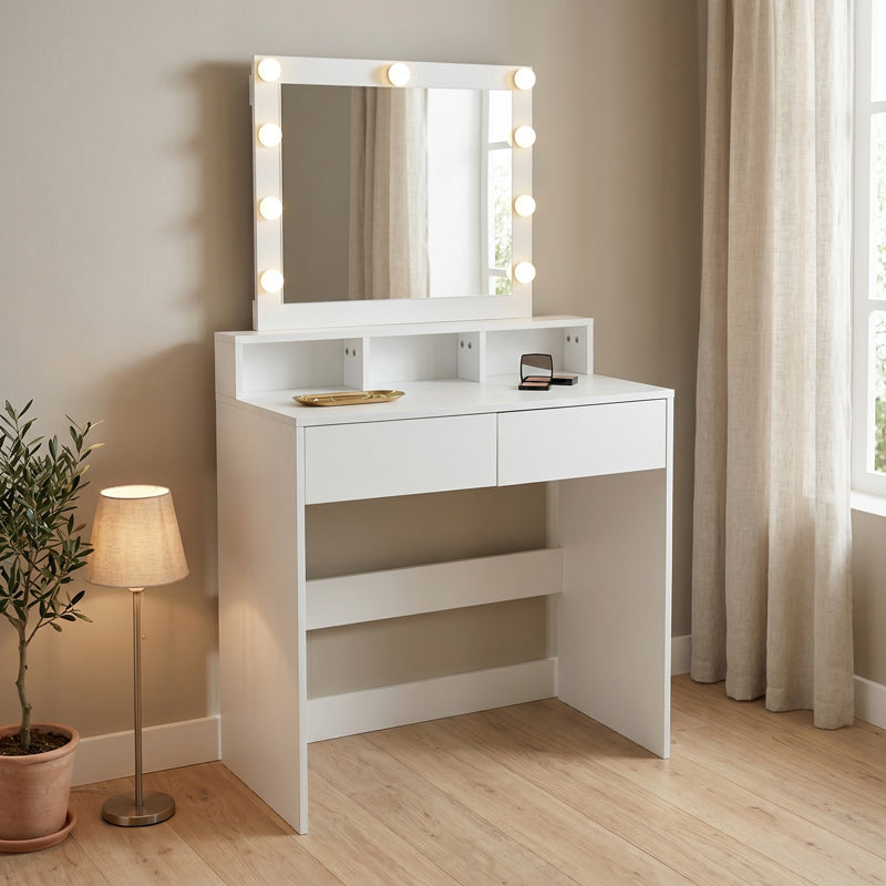 Dressing table Virna with led white 80x40x145cm