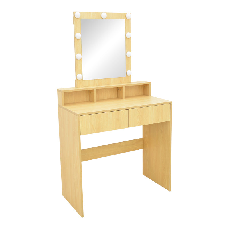 Dressing table Virna with led in natural color 80x40x145cm