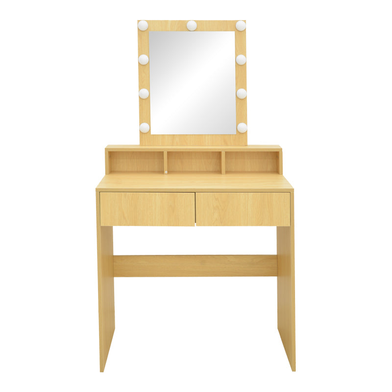 Dressing table Virna with led in natural color 80x40x145cm
