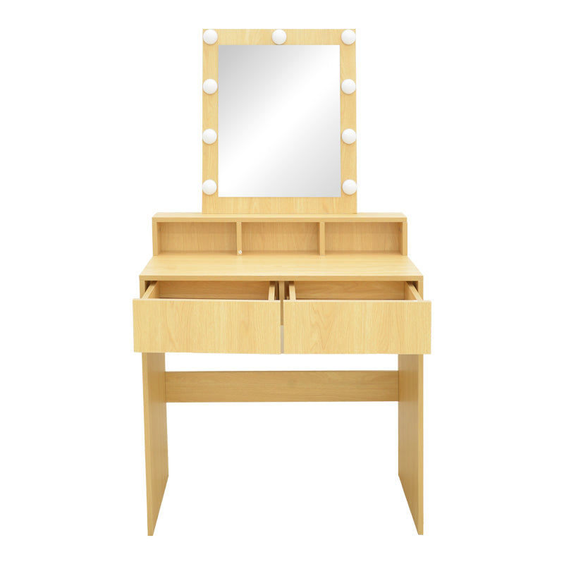 Dressing table Virna with led in natural color 80x40x145cm