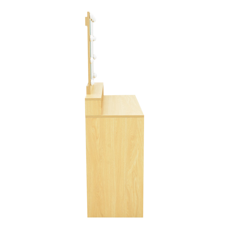 Dressing table Virna with led in natural color 80x40x145cm