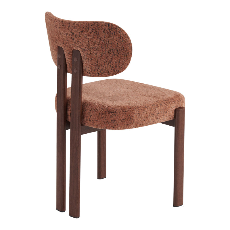 Glamor chair brown-walnut fabric metal legs 53x51x81cm