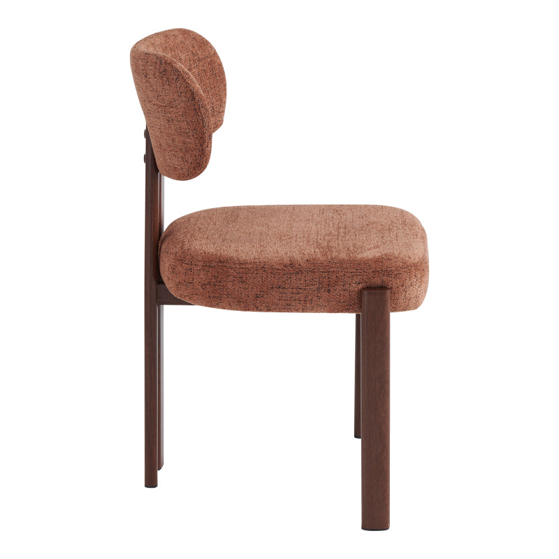 Glamor chair brown-walnut fabric metal legs 53x51x81cm