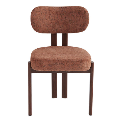 Glamor chair brown-walnut fabric metal legs 53x51x81cm