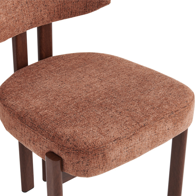 Glamor chair brown-walnut fabric metal legs 53x51x81cm
