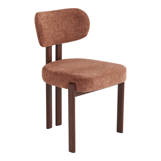 Glamor chair brown-walnut fabric metal legs 53x51x81cm
