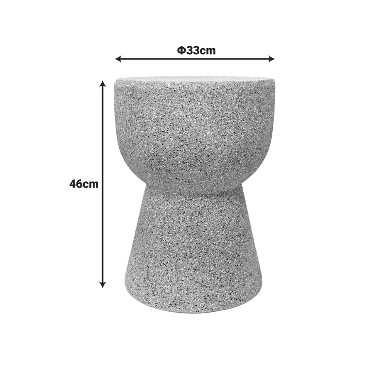 Side table Efria grey MGO D33x46cm