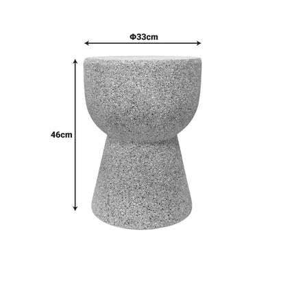 Side table Efria grey MGO D33x46cm