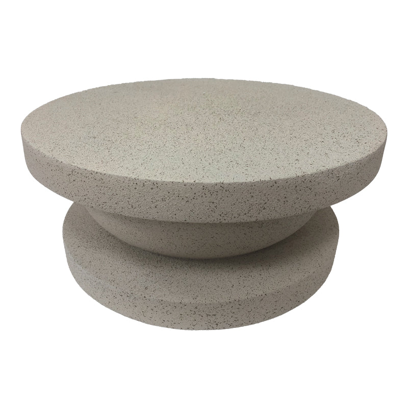 Coffee table Cerba ecru MGO D70x30cm