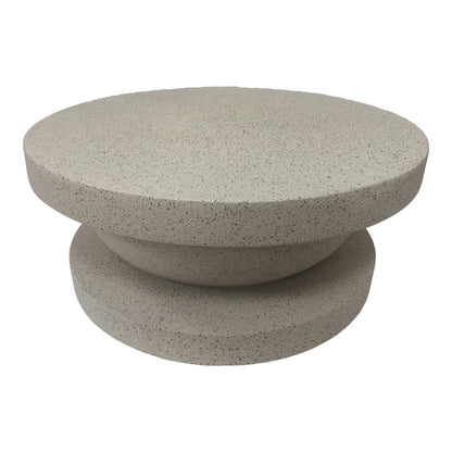 Coffee table Cerba ecru MGO D70x30cm