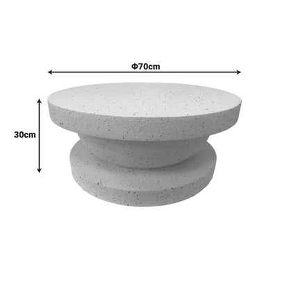 Coffee table Cerba ecru MGO D70x30cm