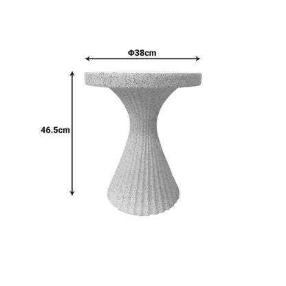 Side table Nome white MGO D38x46.5cm